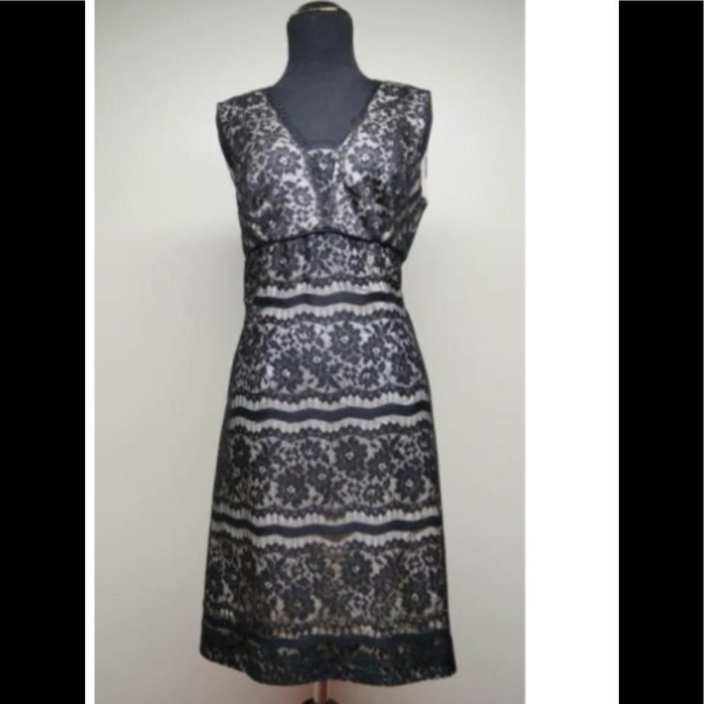 Talbots Petites Black Lace Dress  Size 8